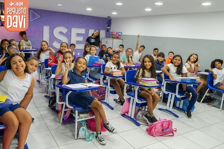 Turma do Fundamental I do ISEM em sala de aula